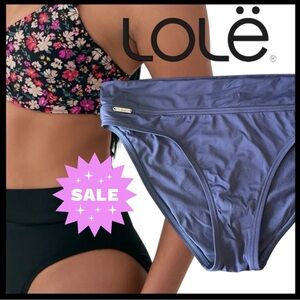 🌞Lolë Navy Mojito Full Coverage Bikini Bottom (L)